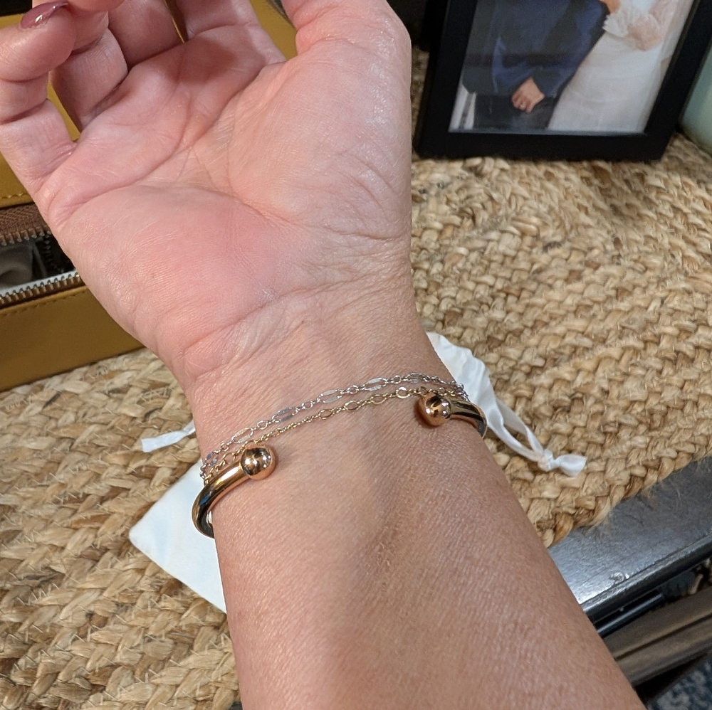 Kinsley Armelle Rose Gold Bracelet Trio - Picture 3 of 3